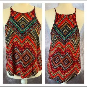 Sunny Girl Aztec print high neck tank